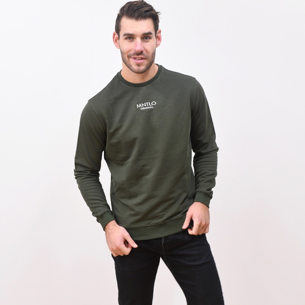Men’s Olive Crewneck Sweater. Size Small Brand New